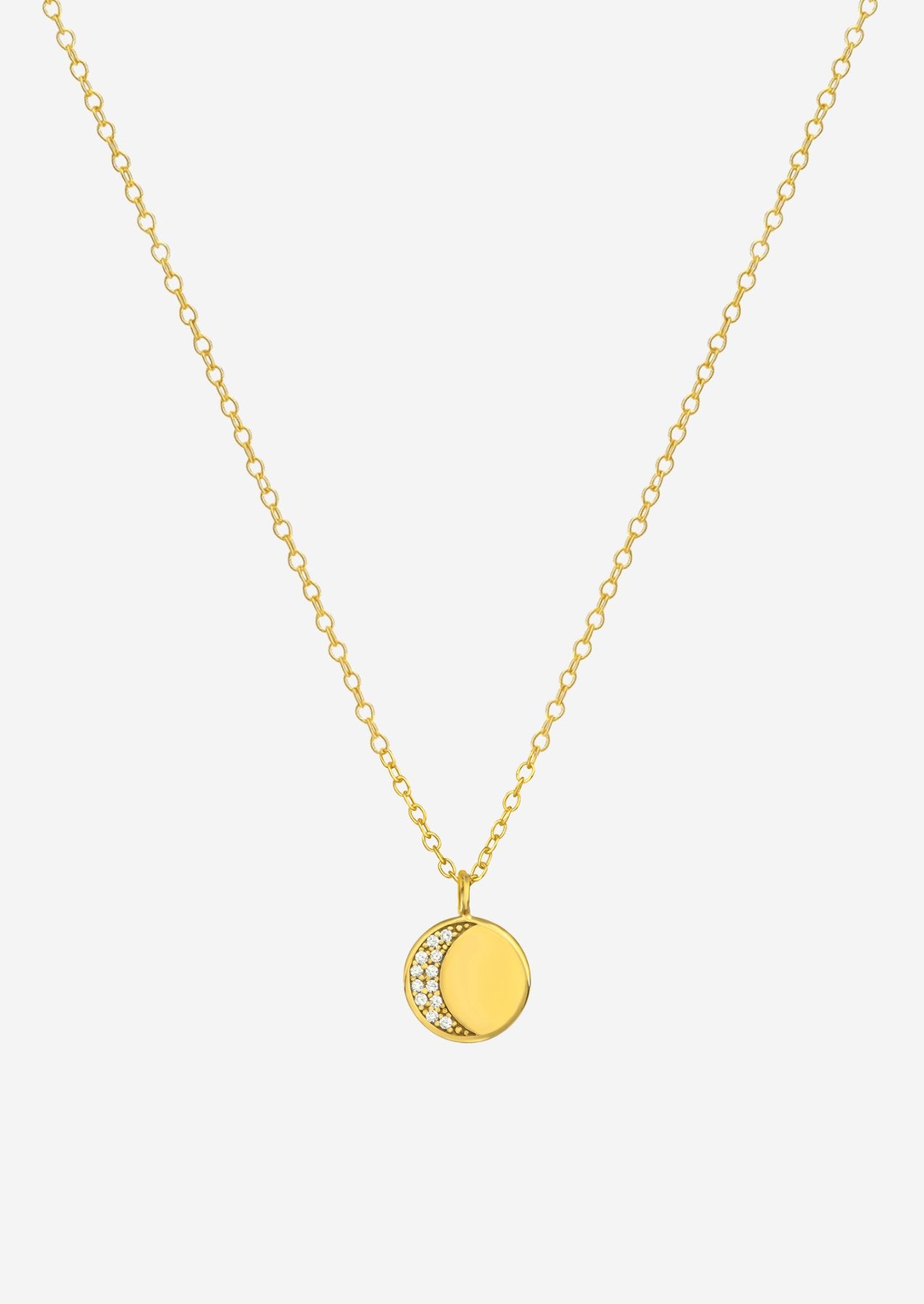 The Moonbeam 14ct Gold Vermeil Pendant Necklace - Molten Store