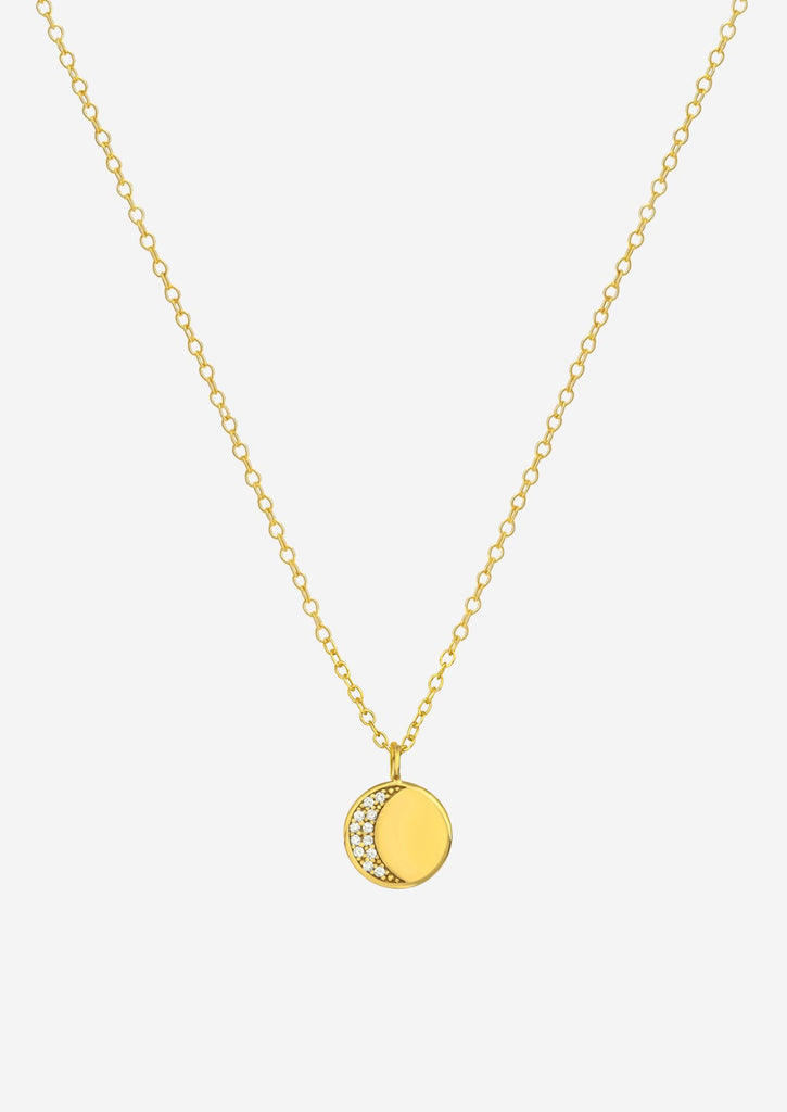 The Moonbeam 14ct Gold Vermeil Pendant Necklace - Molten Store