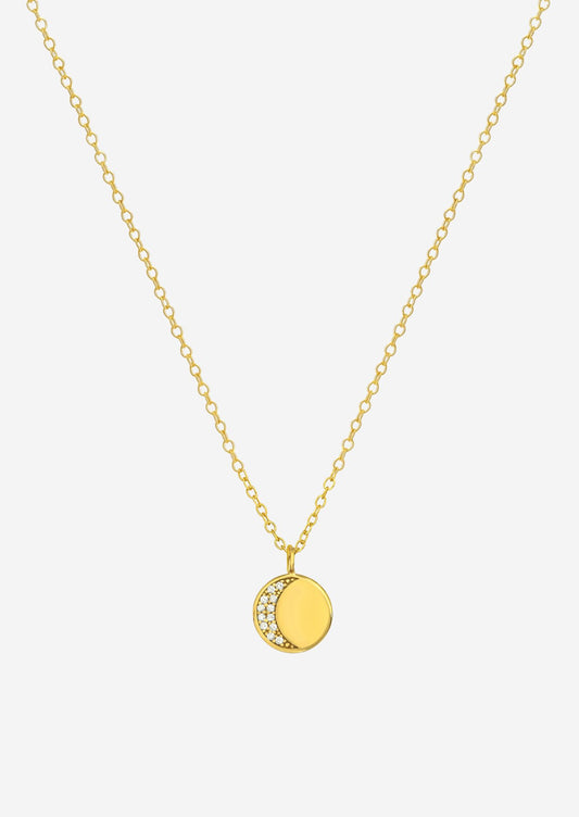 The Moonbeam 14ct Gold Vermeil Pendant Necklace - Molten Store