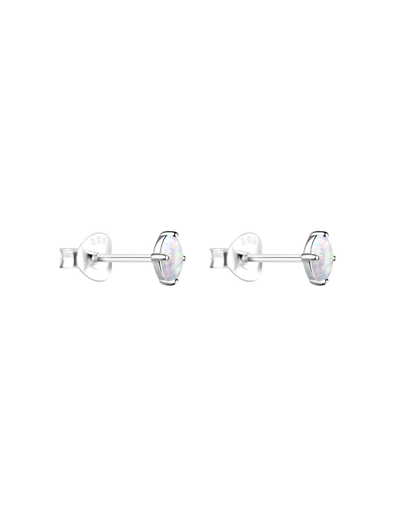 The Moondust Opal Silver Stud Earrings - Molten Store