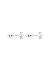 The Moondust Opal Silver Stud Earrings - Molten Store