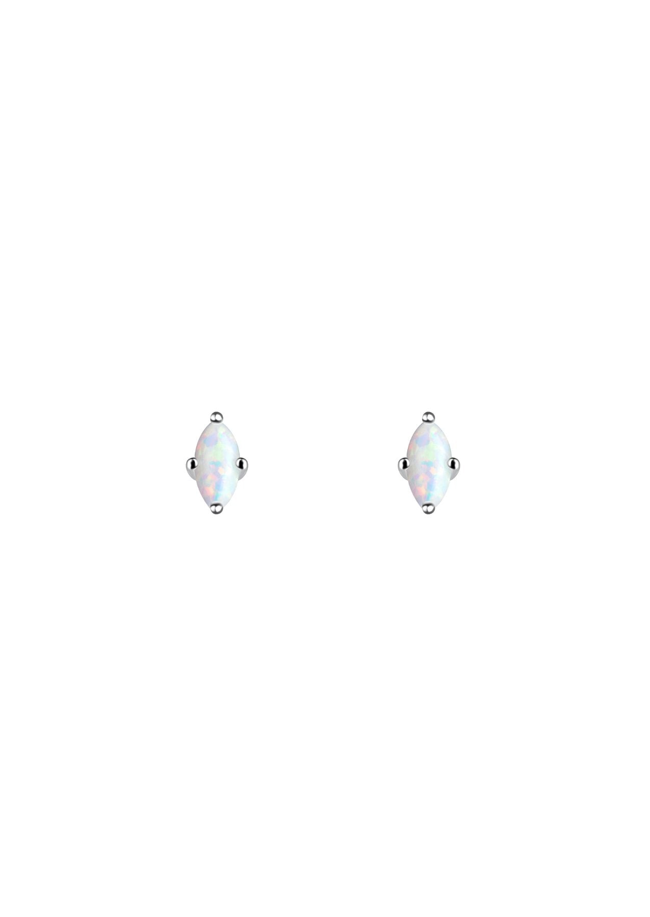 The Moondust Opal Silver Stud Earrings - Molten Store