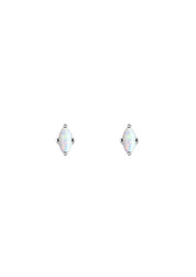 The Moondust Opal Silver Stud Earrings - Molten Store