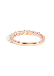 The Muse Rose Gold Diamond Band - Molten Store