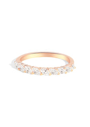 The Muse Rose Gold Diamond Band - Molten Store