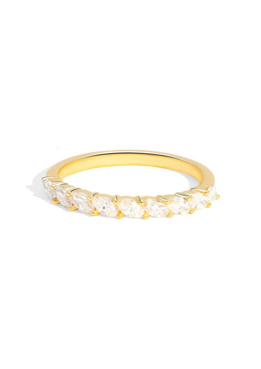 The Muse Yellow Gold Diamond Band - Molten Store