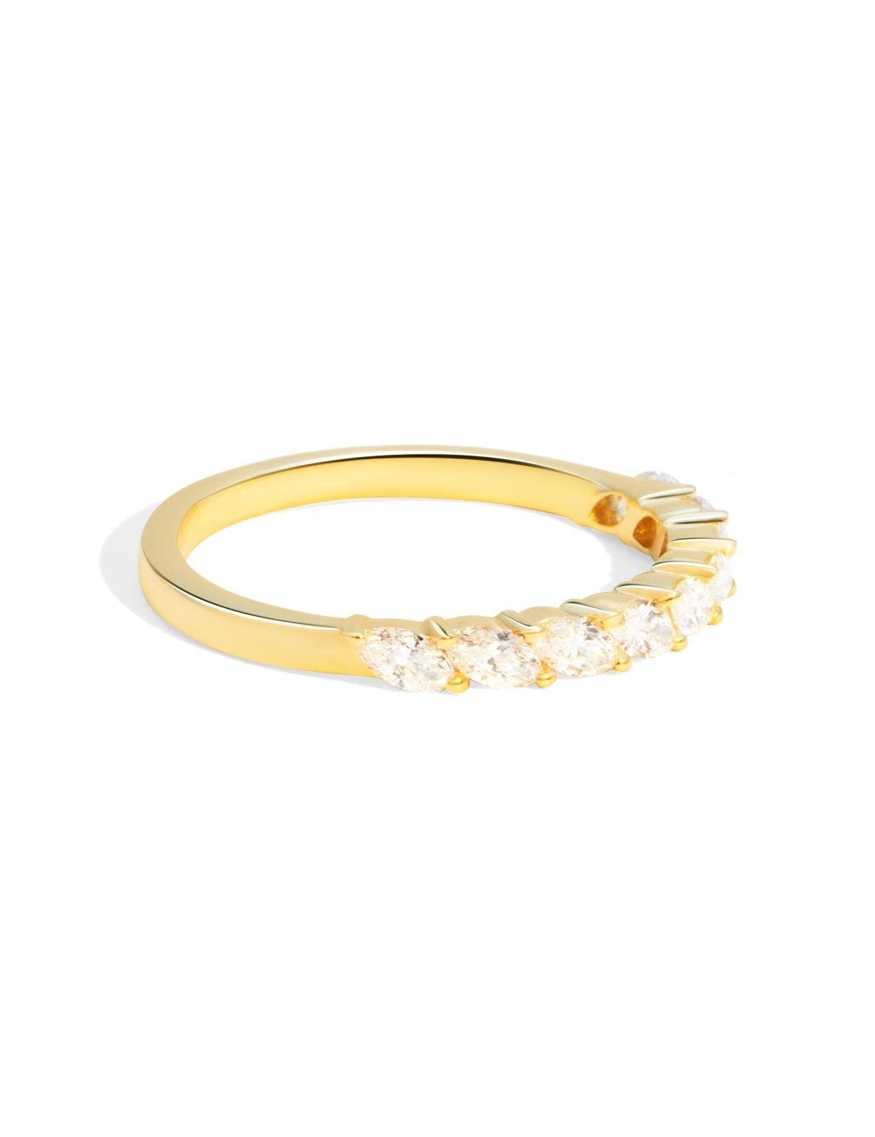 The Muse Yellow Gold Diamond Band - Molten Store