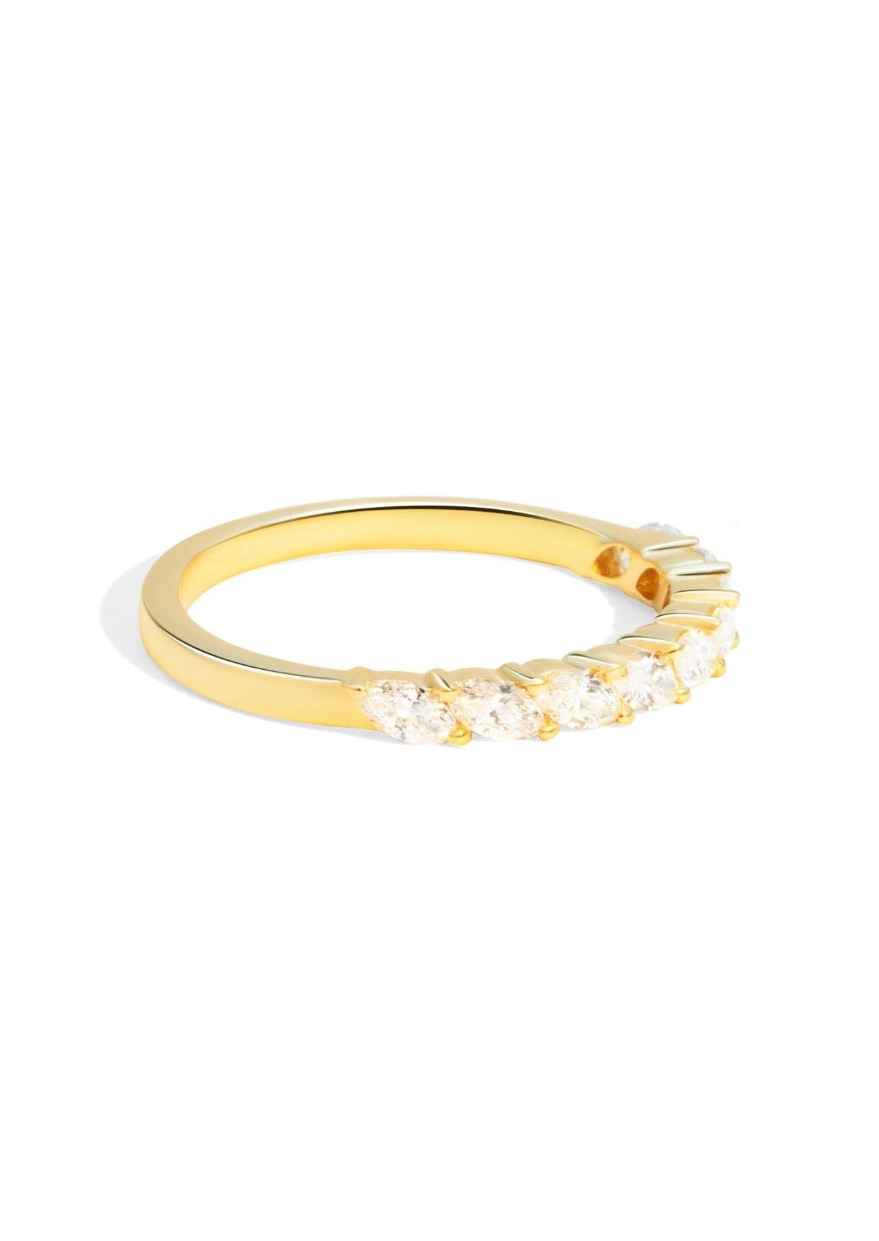 The Muse Yellow Gold Diamond Band - Molten Store