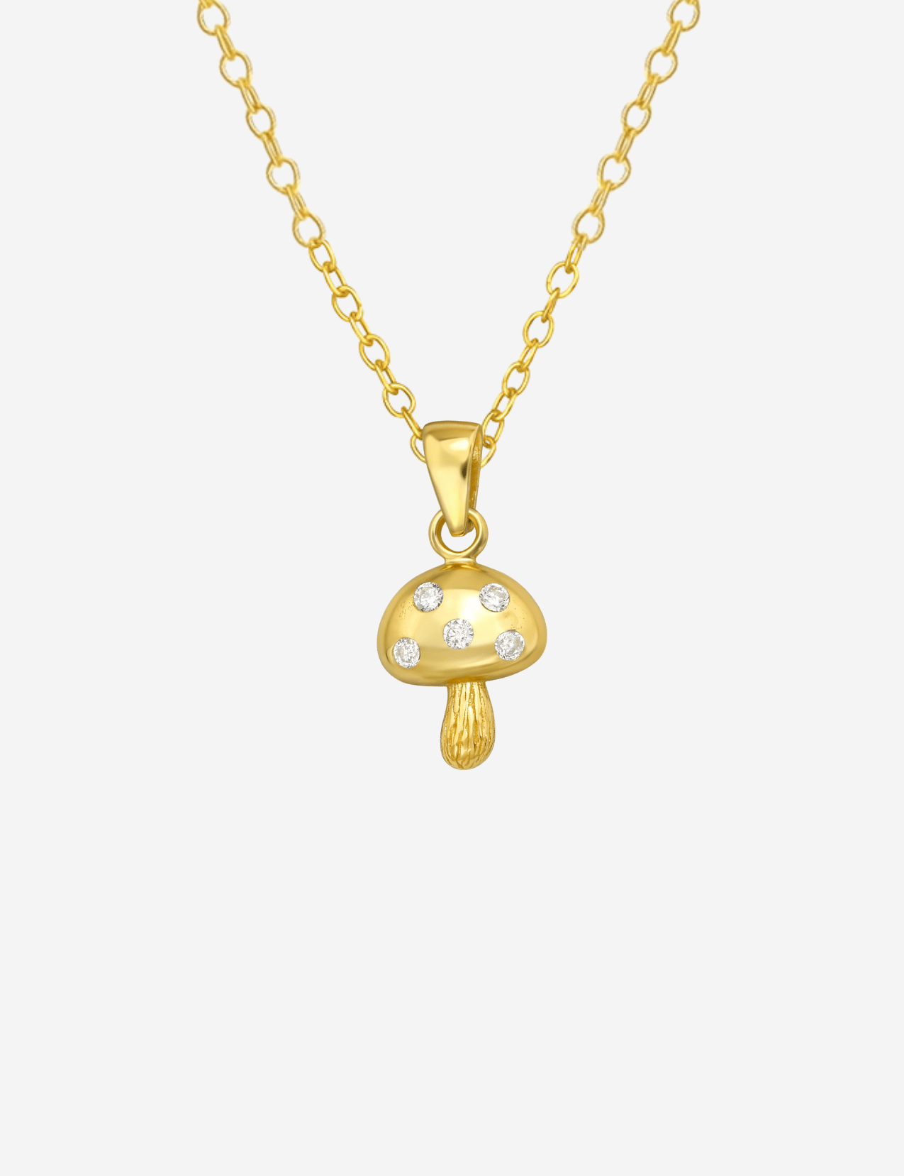 The Mushroom 14ct Gold Vermeil Pendant Necklace - Molten Store