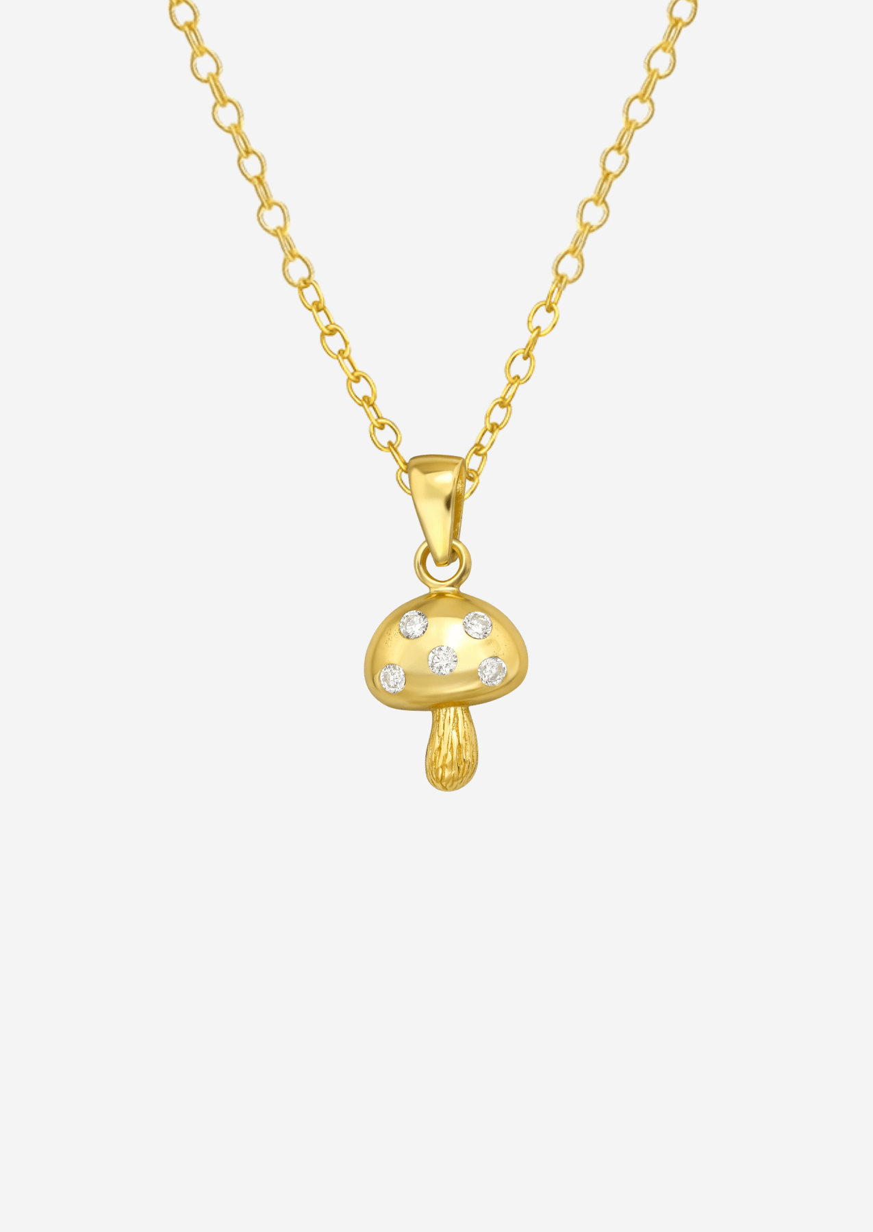 The Mushroom 14ct Gold Vermeil Pendant Necklace - Molten Store