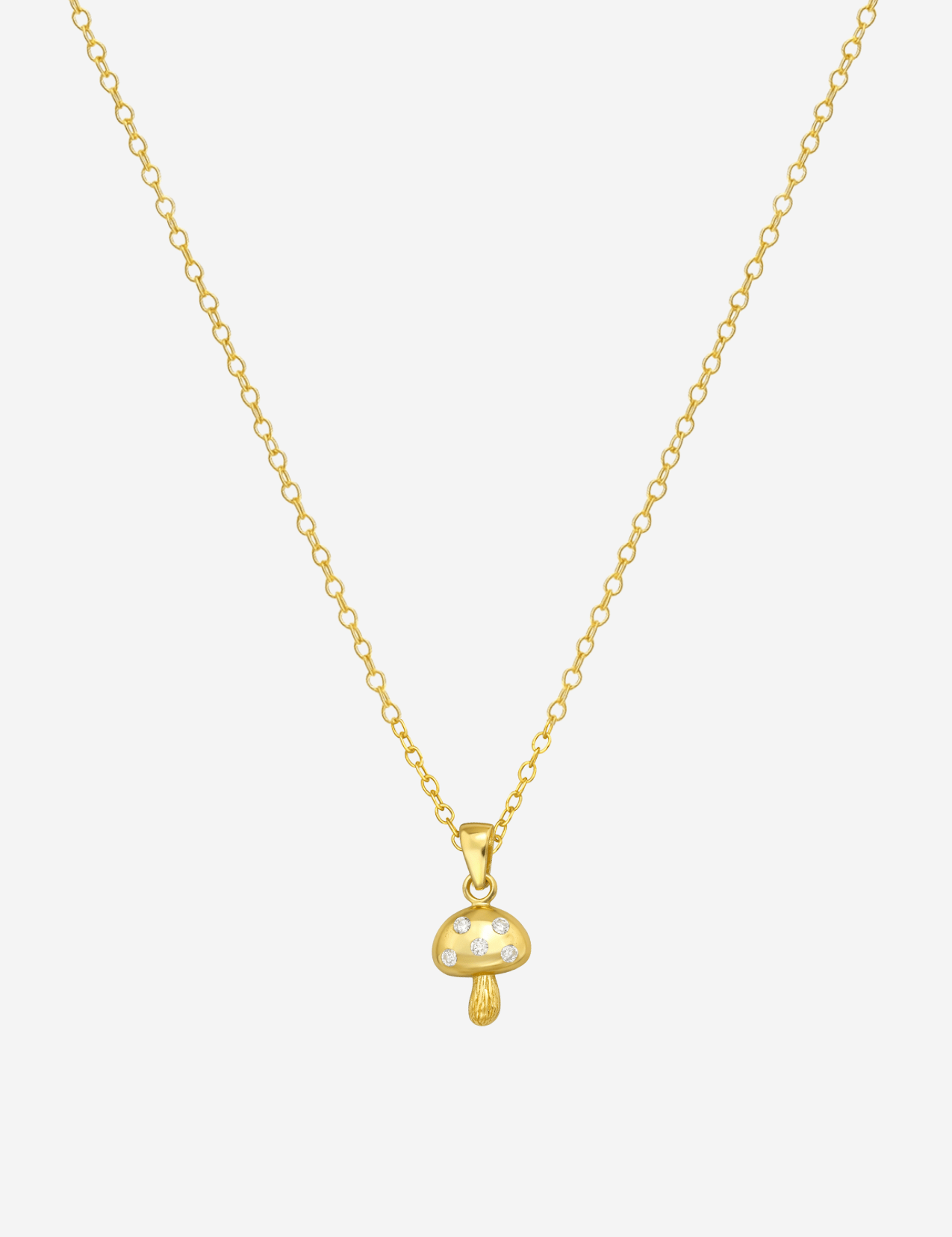 The Mushroom 14ct Gold Vermeil Pendant Necklace - Molten Store