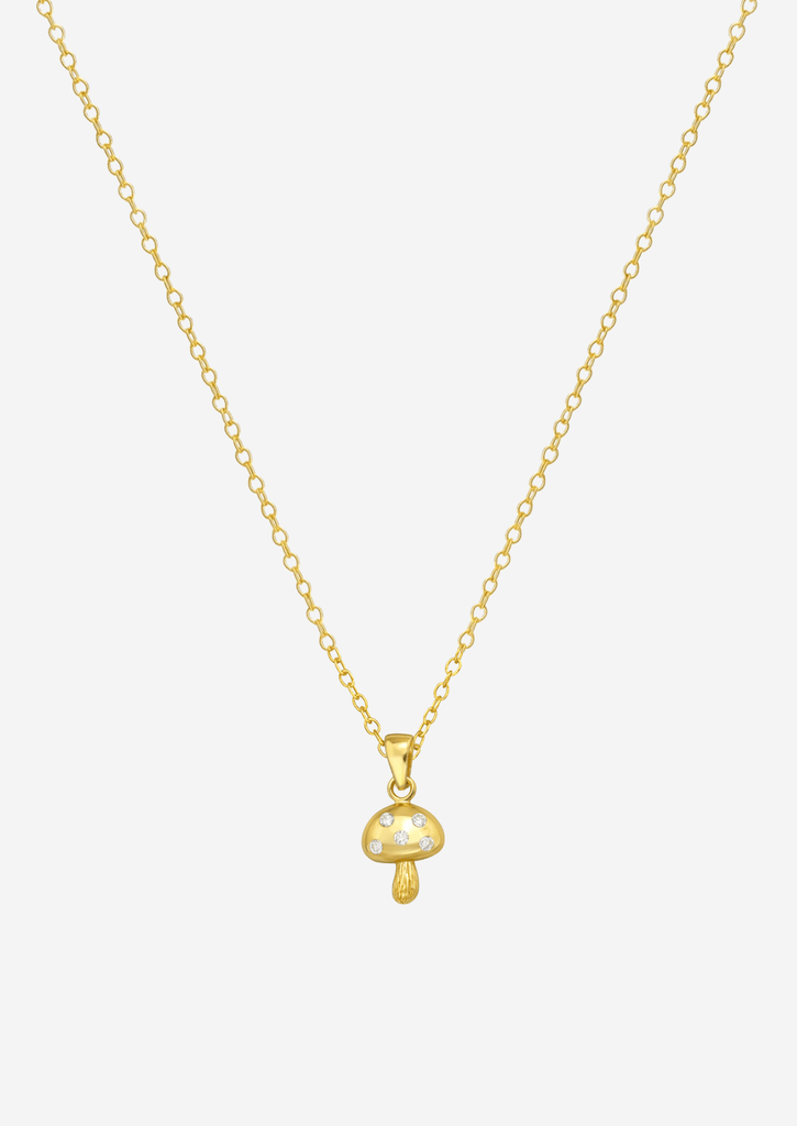 The Mushroom 14ct Gold Vermeil Pendant Necklace - Molten Store