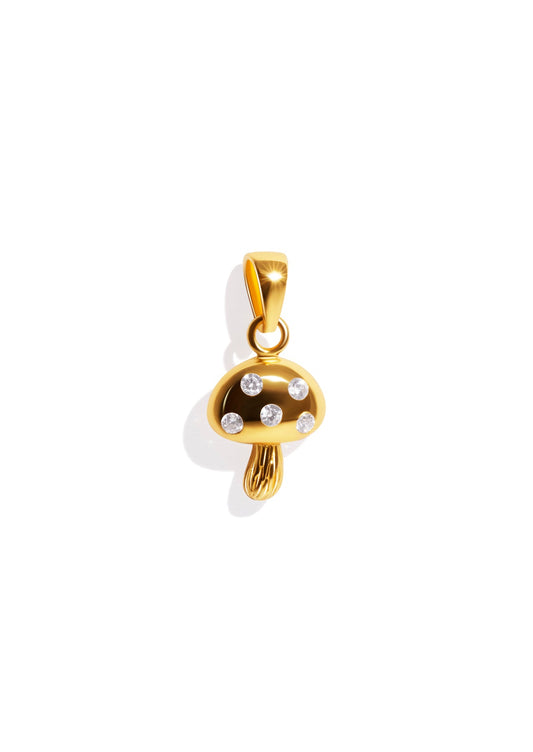 The Mushroom Gold Vermeil Pendant - Molten Store