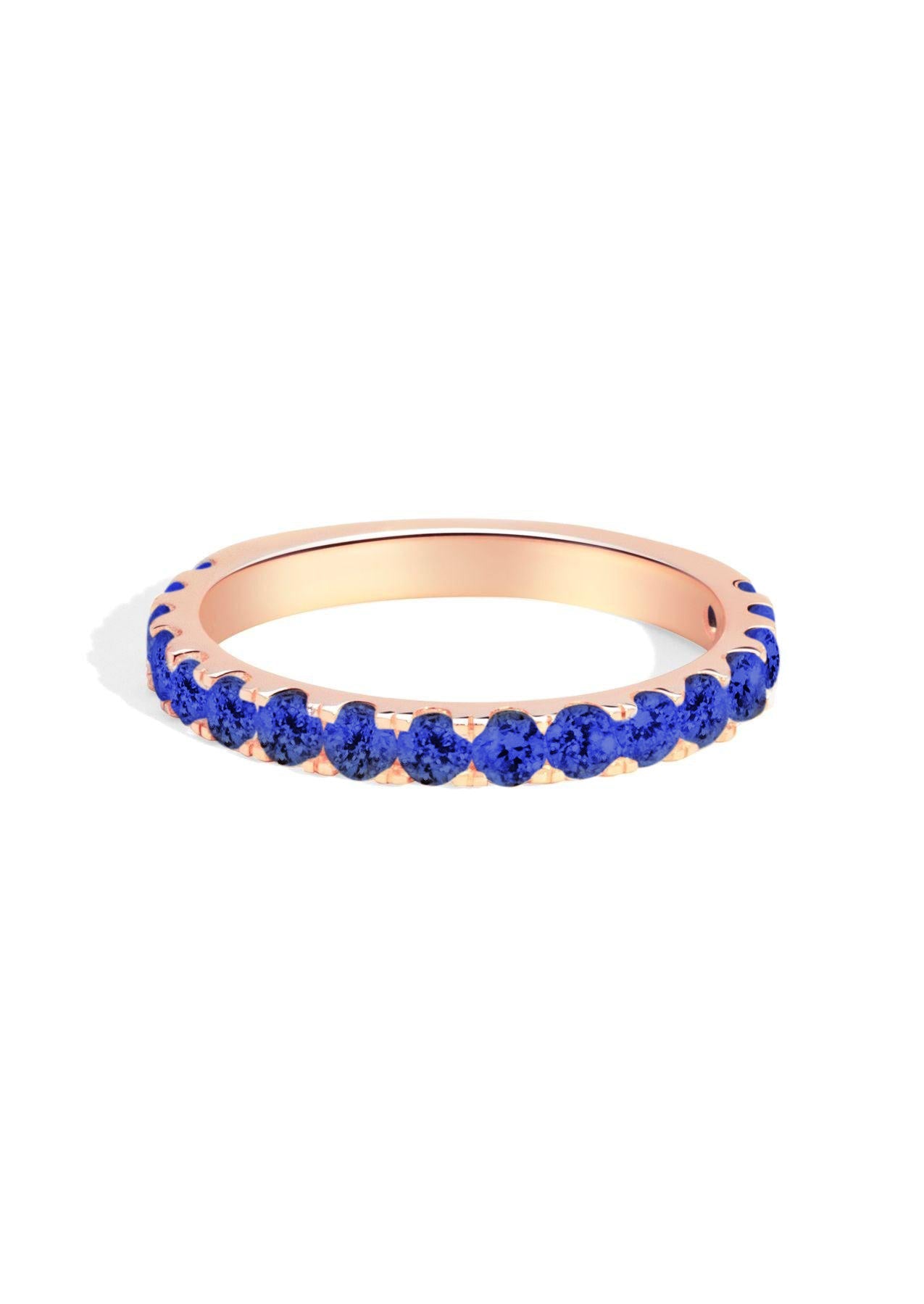 The Myriad Rose Gold Sapphire Band - Molten Store