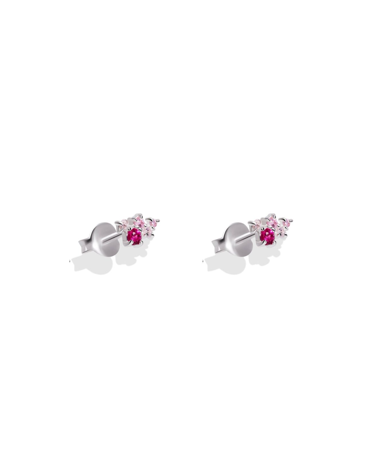 The Nebula Blossom Silver Stud Earrings - Molten Store