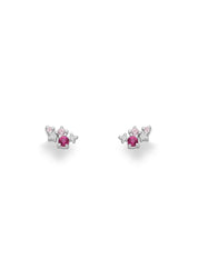 The Nebula Blossom Silver Stud Earrings - Molten Store