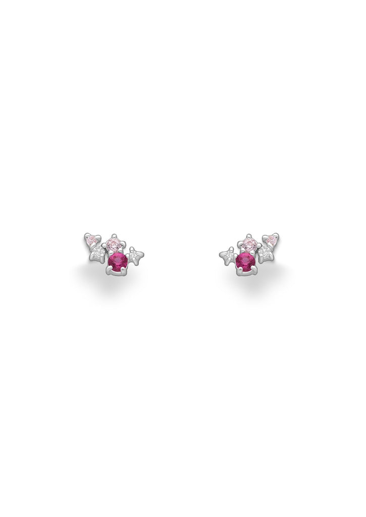 The Nebula Blossom Silver Stud Earrings - Molten Store