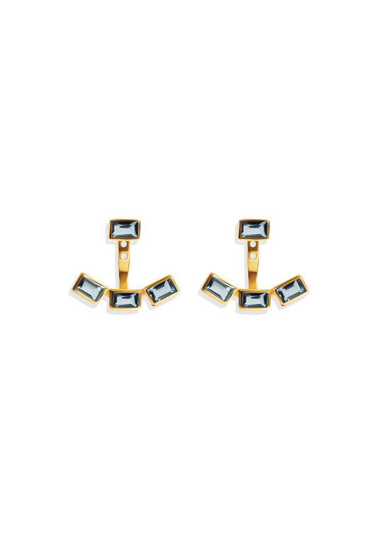 The Neptune Iolite 18ct Gold Vermeil Ear Jackets - Molten Store