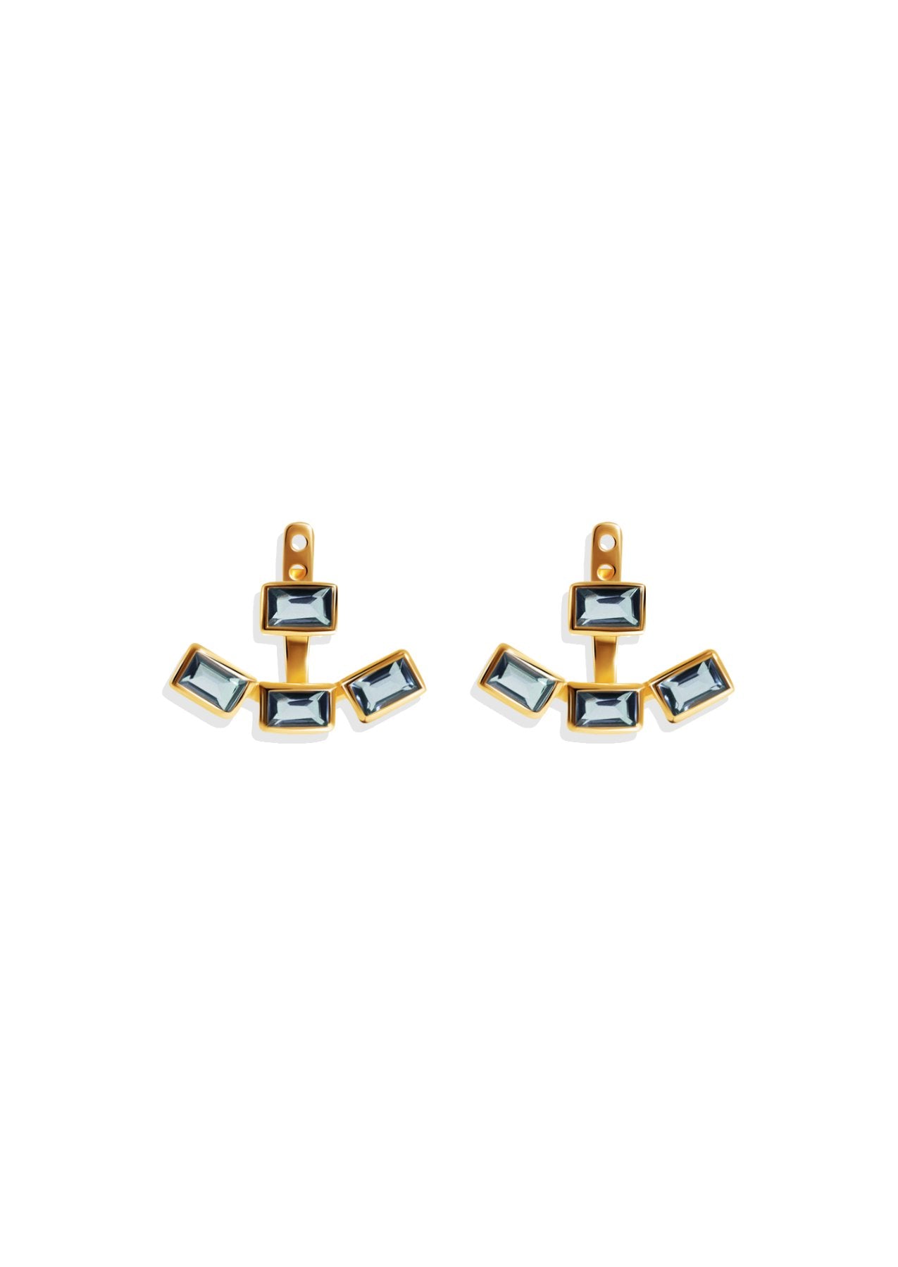 The Neptune Iolite 18ct Gold Vermeil Ear Jackets - Molten Store