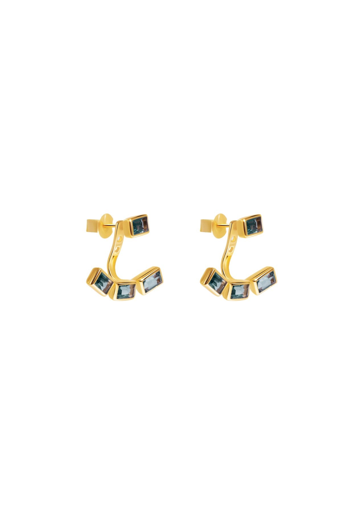 The Neptune Iolite 18ct Gold Vermeil Ear Jackets - Molten Store