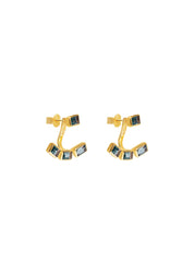 The Neptune Iolite 18ct Gold Vermeil Ear Jackets - Molten Store