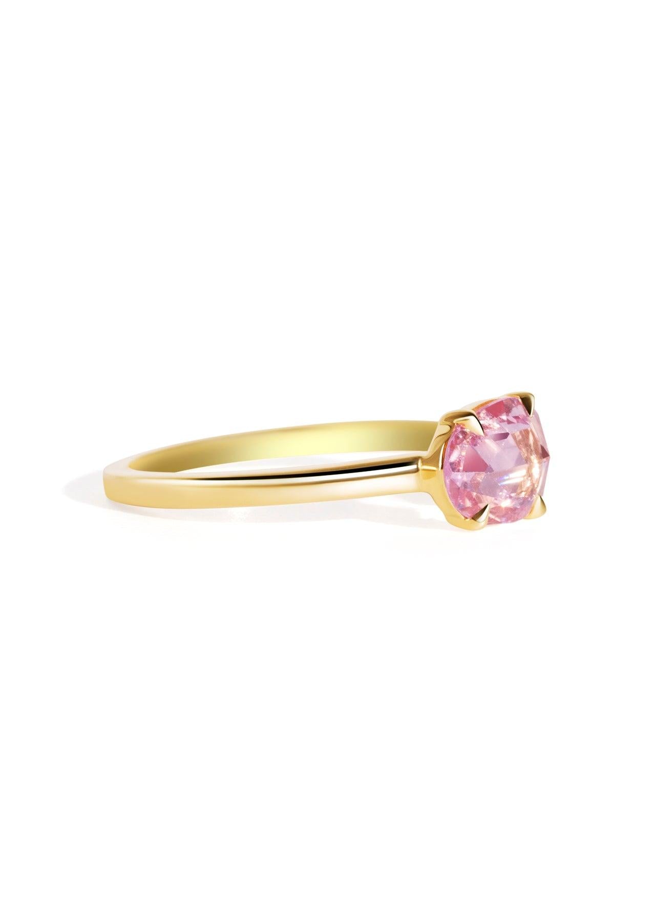 The Nova Ring with 1.22ct Rose Cut Pink Sapphire - Molten Store