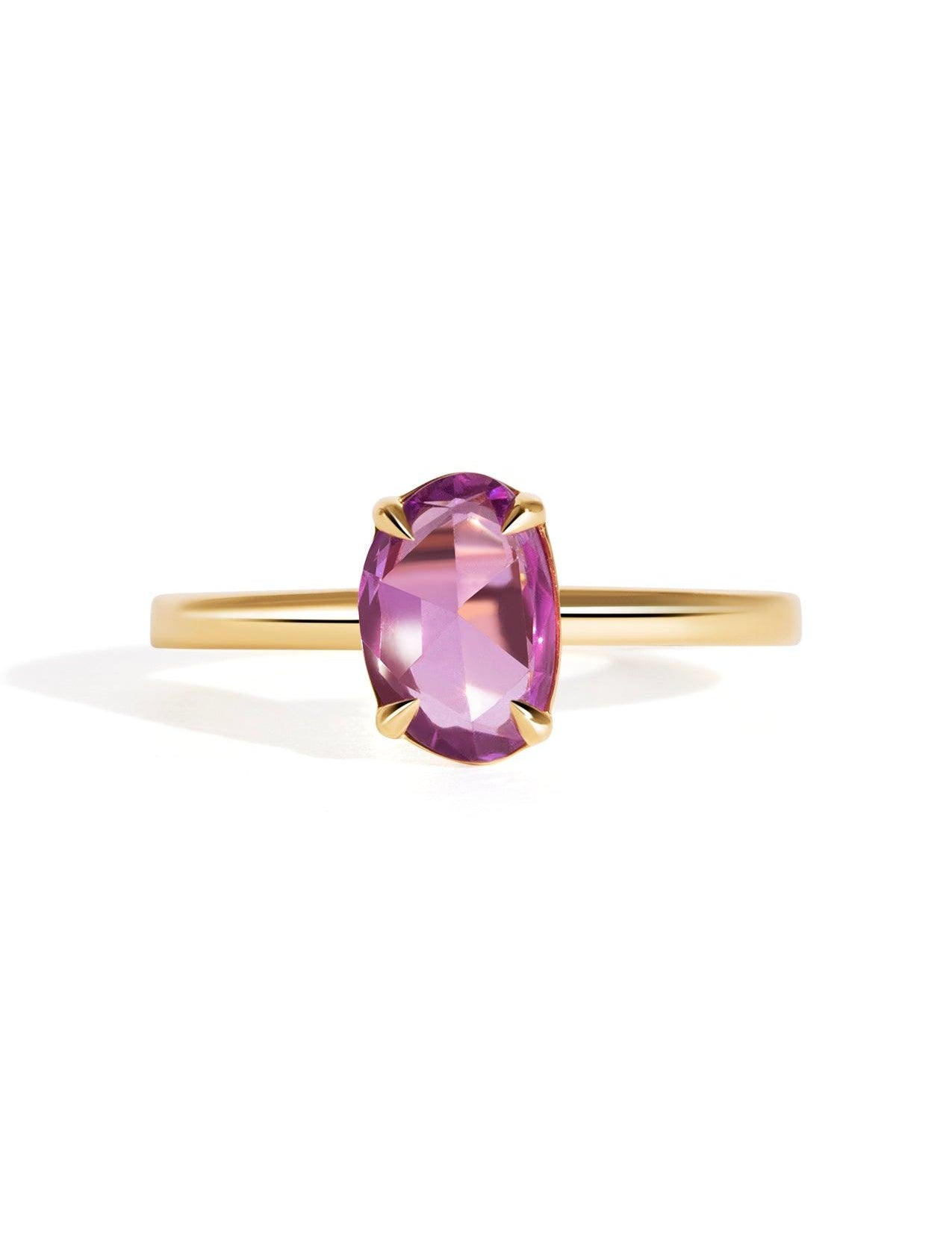 The Nova Ring with 1.2ct Rose Cut Purple Sapphire - Molten Store