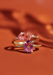 The Nova Ring with 1.2ct Rose Cut Purple Sapphire - Molten Store