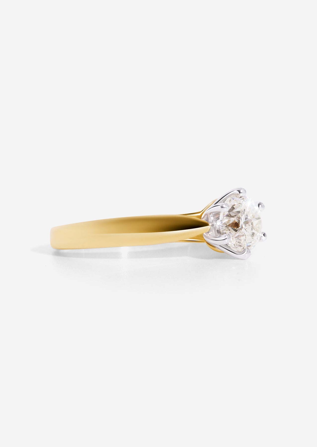 The Novie Vintage Ring with 1.01ct Round Brilliant Cut Diamond - Molten Store