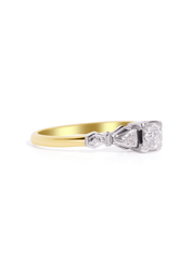 The Odette 18ct Yellow Gold Ring with 0.10ct Round Brilliant Cut Diamond | TDW 0.12ct - Molten Store