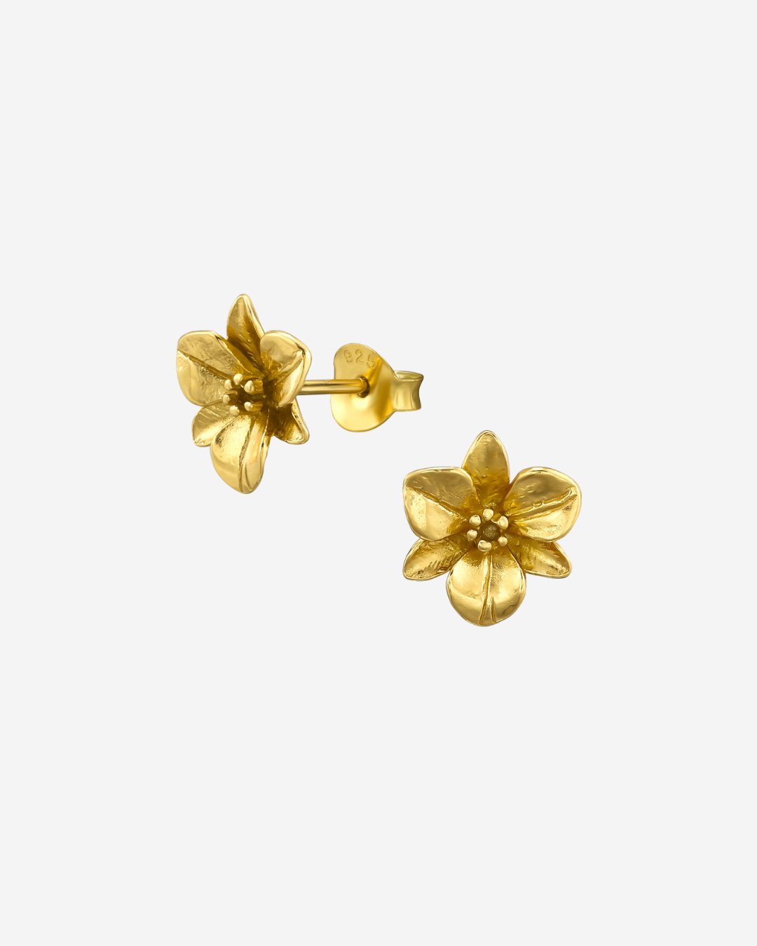 The Orchid 14ct Gold Vermeil Stud Earrings - Molten Store