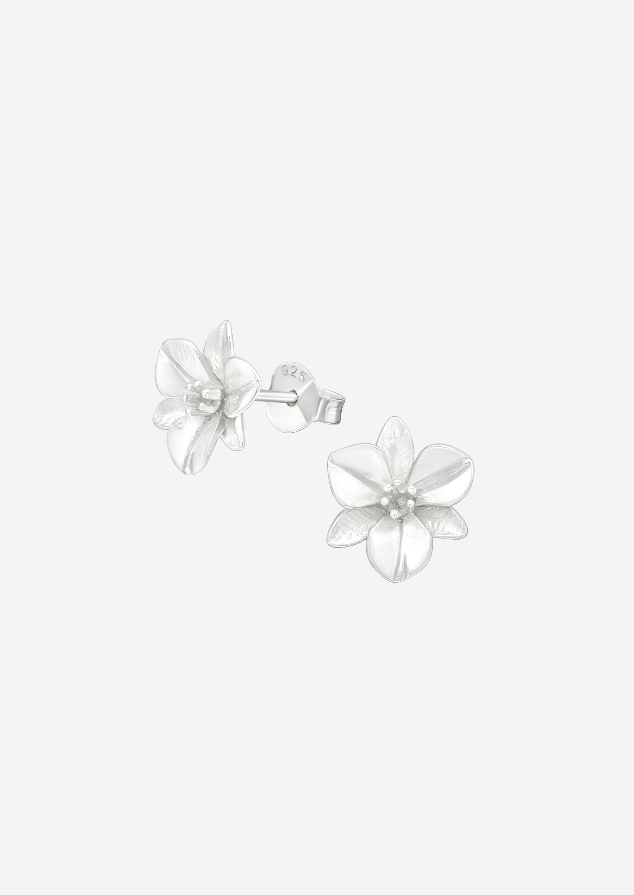 The Orchid Sterling Silver Stud Earrings - Molten Store