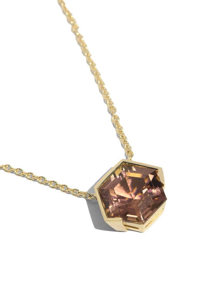 The Ottilie Necklace with 2.85ct Peach Tourmaline - Molten Store