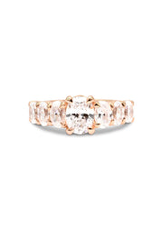 The Oval Banks Rose Gold Ring Setting - Molten Store