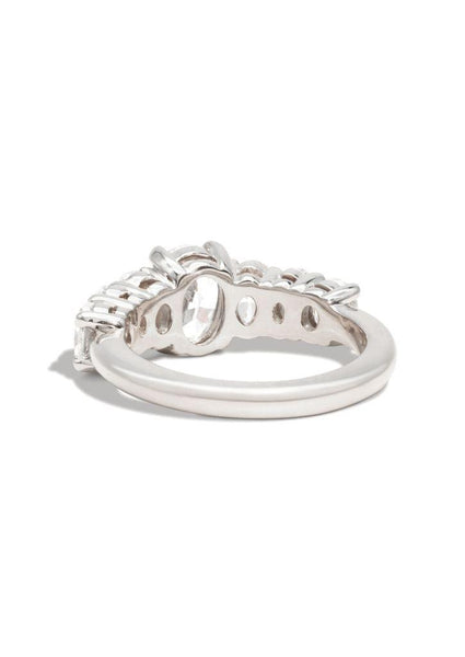 The Oval Banks White Gold Ring Setting - Molten Store