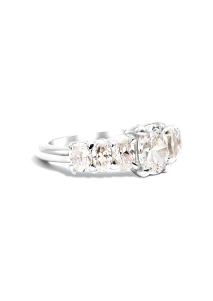 The Oval Banks White Gold Ring Setting - Molten Store