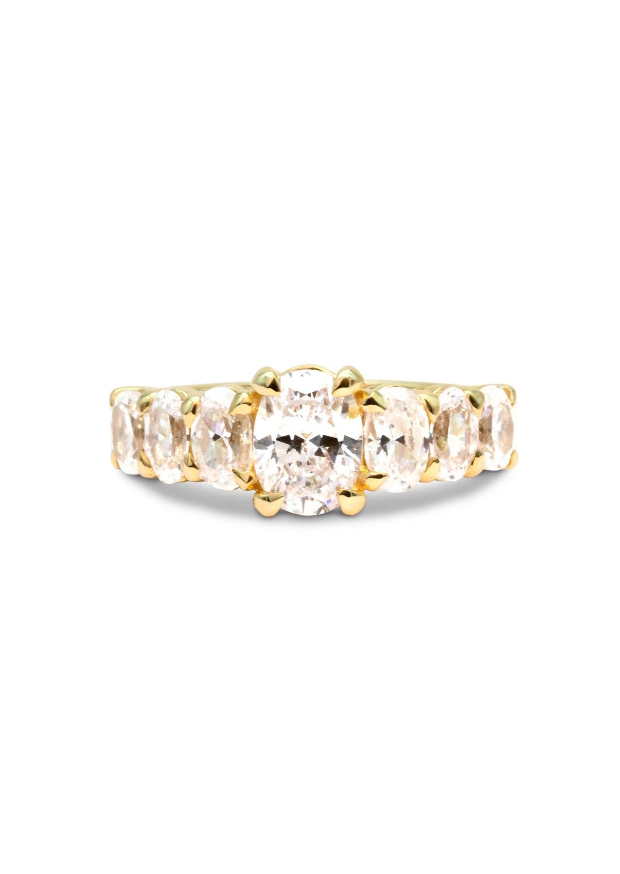 The Oval Banks Yellow Gold Ring Setting - Molten Store