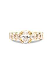 The Oval Banks Yellow Gold Ring Setting - Molten Store