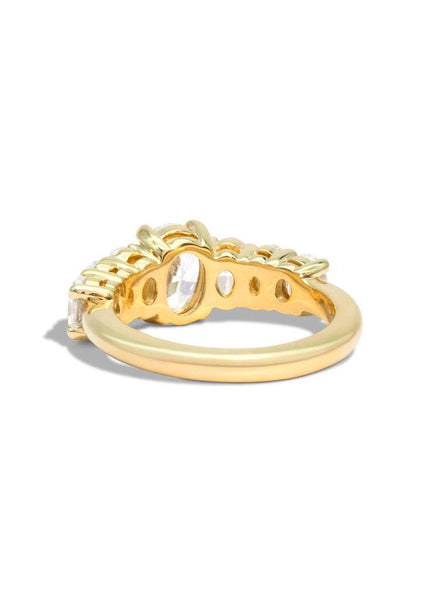 The Oval Banks Yellow Gold Ring Setting - Molten Store