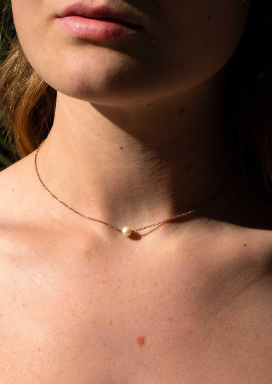 The Pearl Raindrop 14ct Rose Gold Filled Necklace - Molten Store