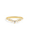 The Petal Diamond Curved Yellow Gold Band - Molten Store