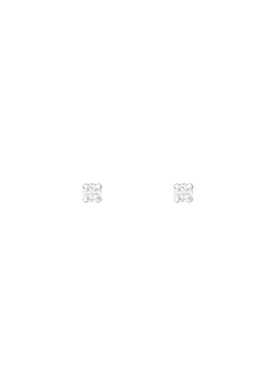 The Petite Fête Crystal Silver Stud Earrings - Molten Store