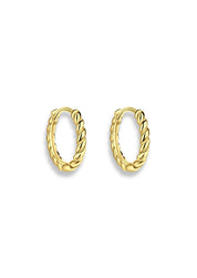 The Petite Twist 14ct Gold Vermeil Hoop Earrings - Molten Store