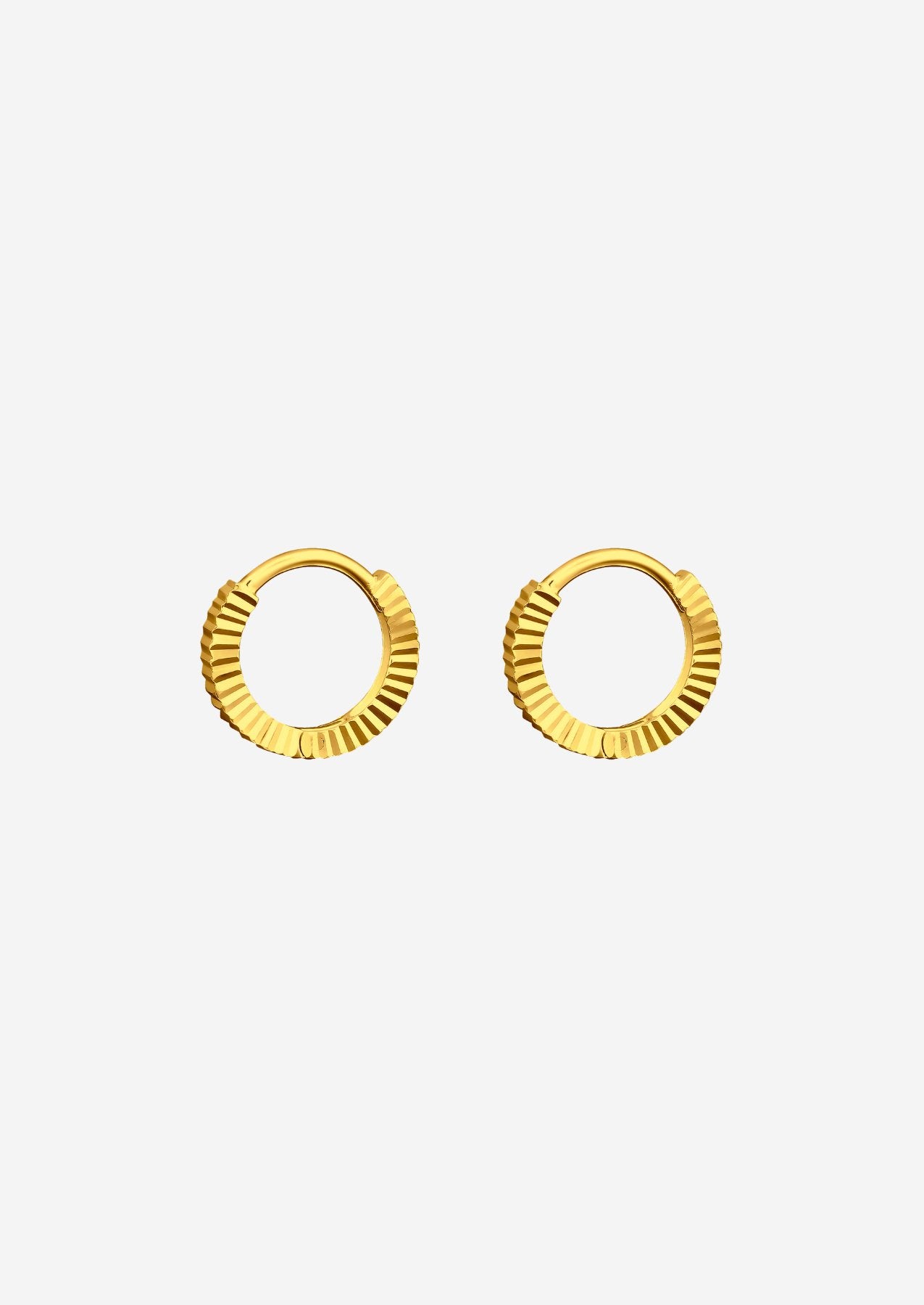 The Pleat 14ct Gold Vermeil Huggie Earrings - Molten Store