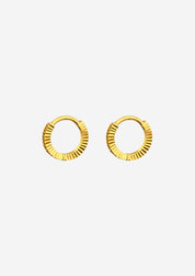 The Pleat 14ct Gold Vermeil Huggie Earrings - Molten Store