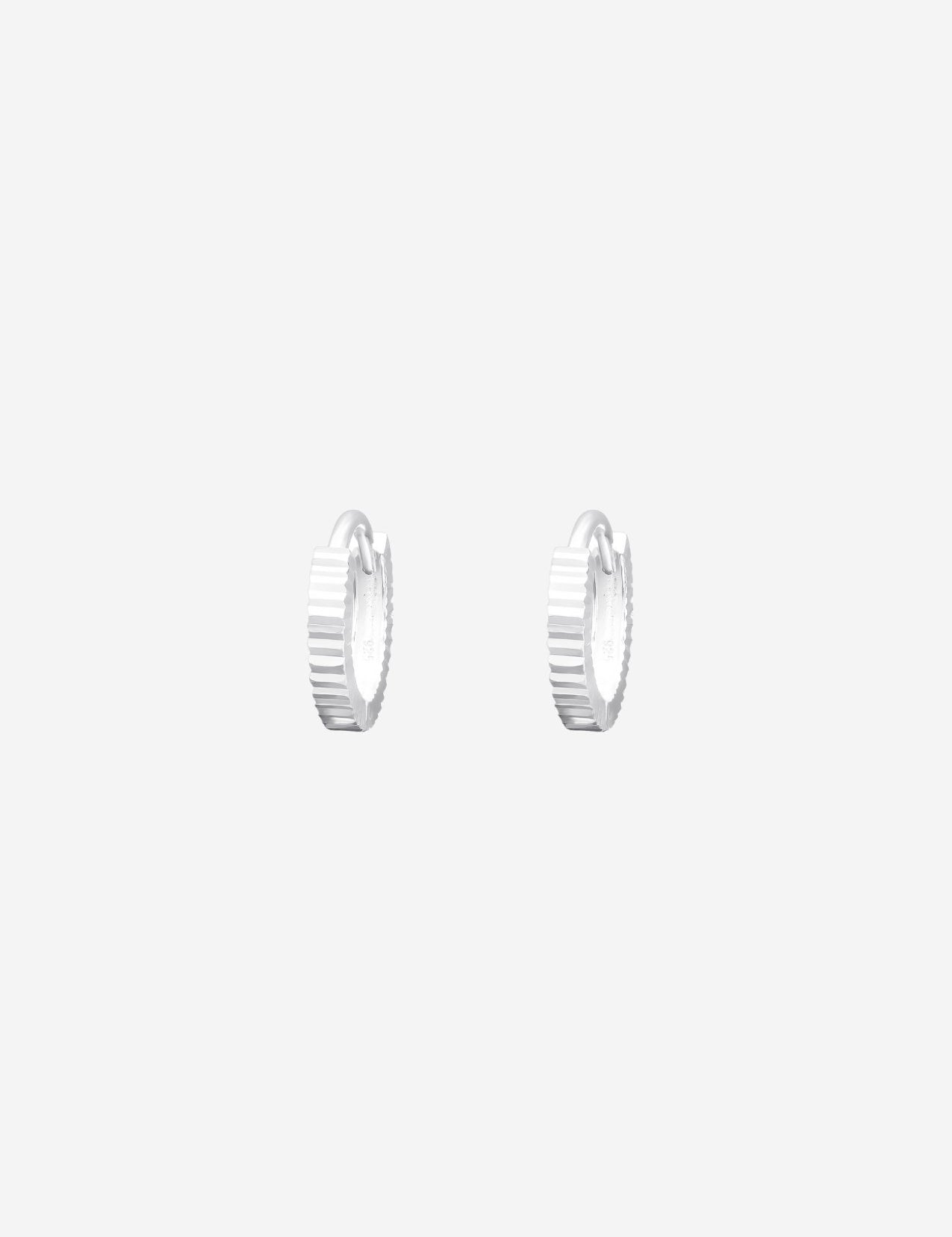 The Pleat Sterling Silver Huggie Earrings - Molten Store