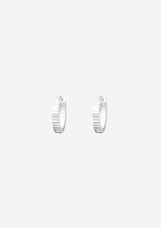 The Pleat Sterling Silver Huggie Earrings - Molten Store