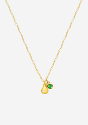 The Poire 14ct Gold Vermeil Pendant Necklace with Birthstone Charm - Molten Store