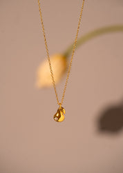 The Poire 14ct Gold Vermeil Pendant Necklace with Birthstone Charm - Molten Store