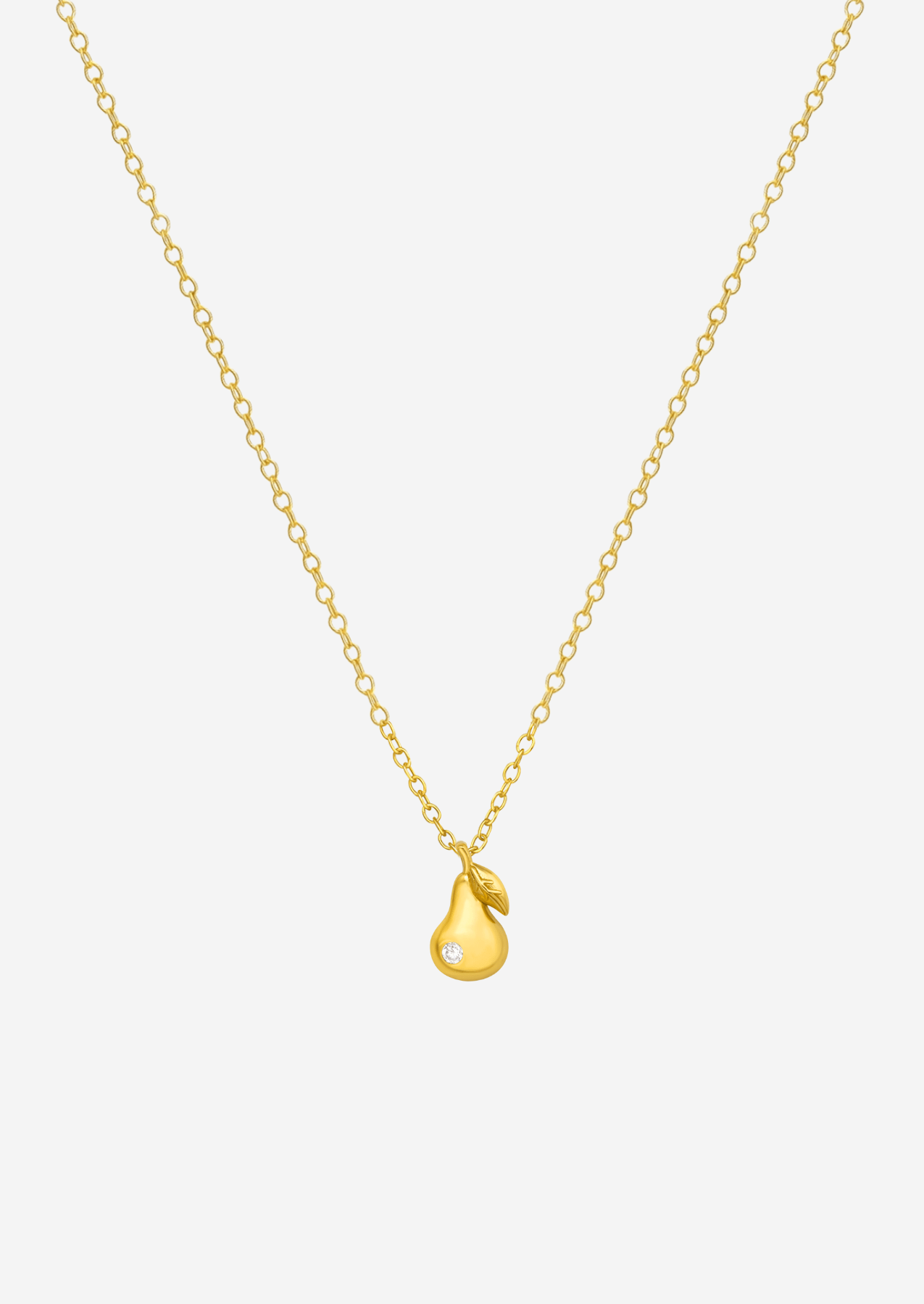 The Poire 14ct Gold Vermeil Pendant Necklace with Birthstone Charm - Molten Store